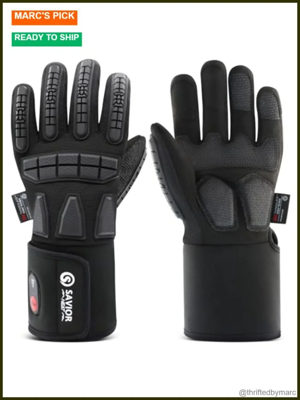Heated Work Gloves Rechargeable 7.4V 3M Thinsulate Waterproof Touchscreen